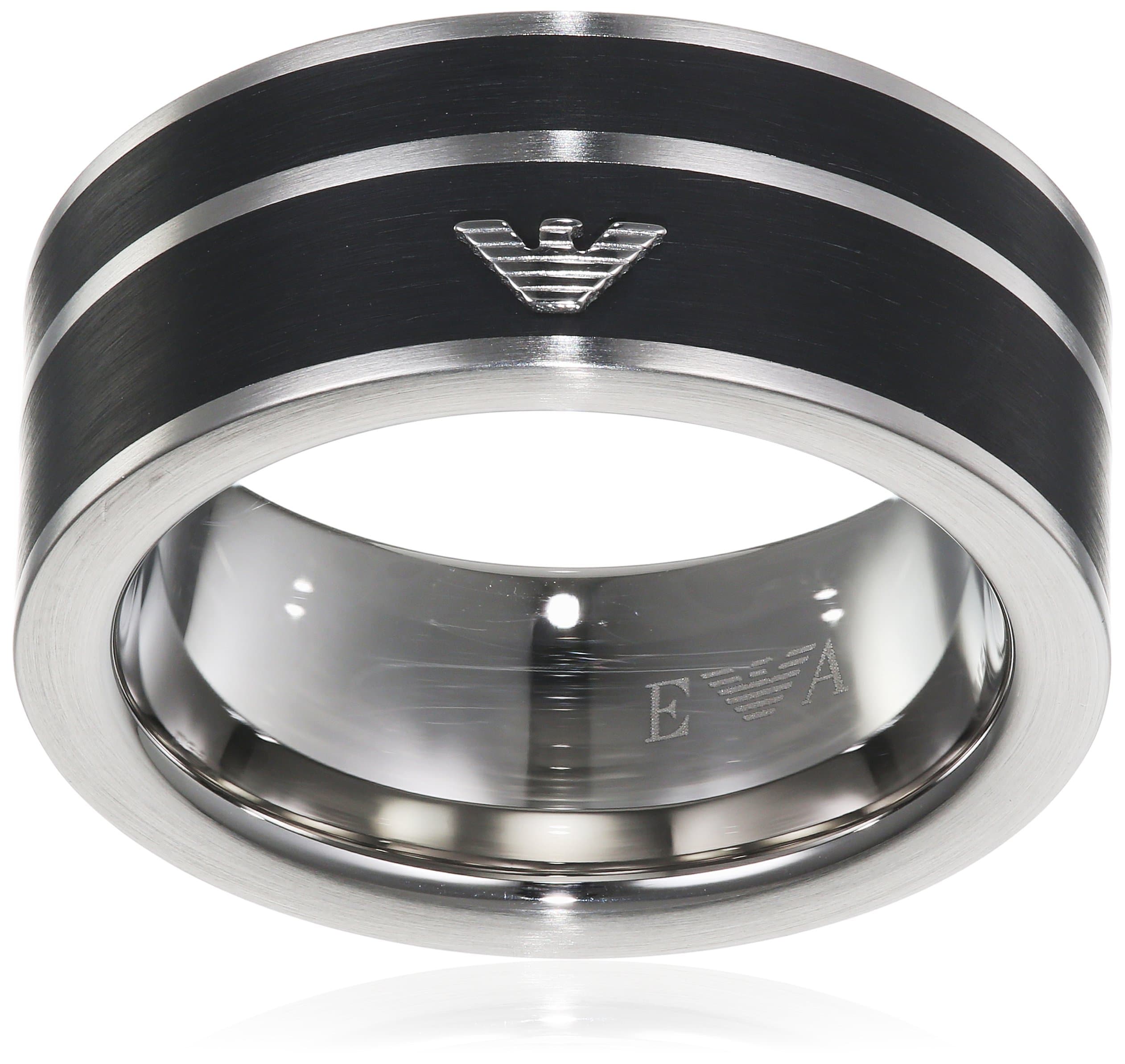 Emporio Armani Silberner Edelstahlring für Herren 👨‍💼💍