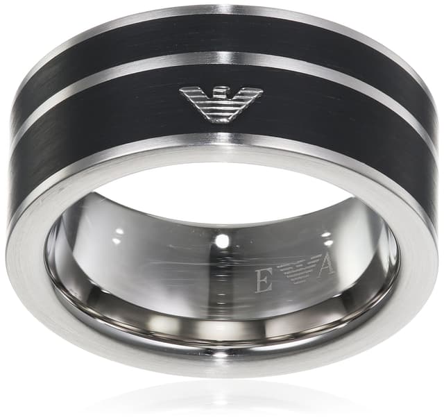 Emporio Armani Silberner Edelstahlring für Herren 👨‍💼💍