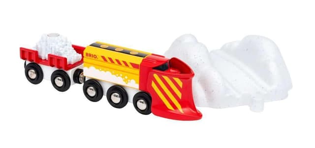 BRIO World 33606 Schneeräumzug ❄️🚂 - Winterliche Ergänzung Holzeisenbahn