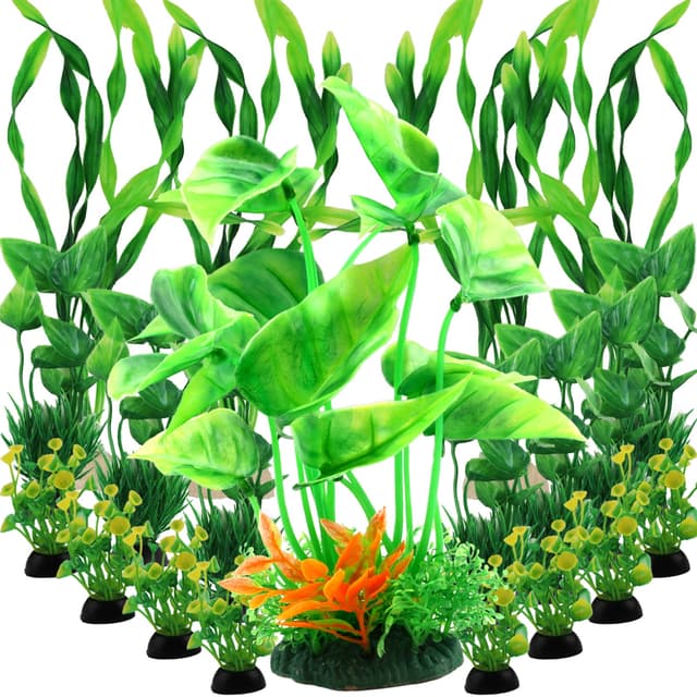 🐠🌿QUOZUO Aquarium Pflanzen Dekoration, 20 Stück Grün Aquariumpflanzen 🌿🐠