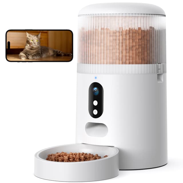 🐱📹 Faroro Futterautomat Katze WiFi, 3MP HD Video Katzenfutter Automat mit Nachtsicht