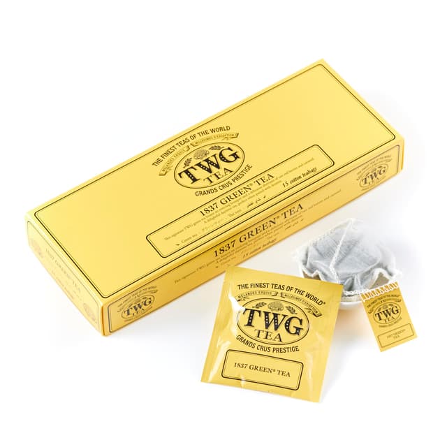 TWG Tea | 1837 Green Tea, Grünteemischung in handgenähten Teebeuteln aus Baumwolle 🍵🌺