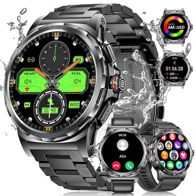 LIGE Militär Smartwatch Herren 🌟 Telefonfunktion 🌟 5ATM Wasserdicht 🌟 120+ Sportmodi