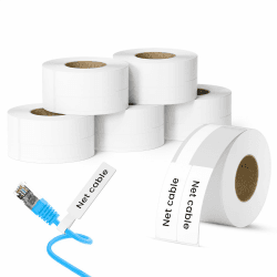 CLABEL 6 Rollen 25x78mm Thermo Weiß Etikettenband 🏷️🖨️
