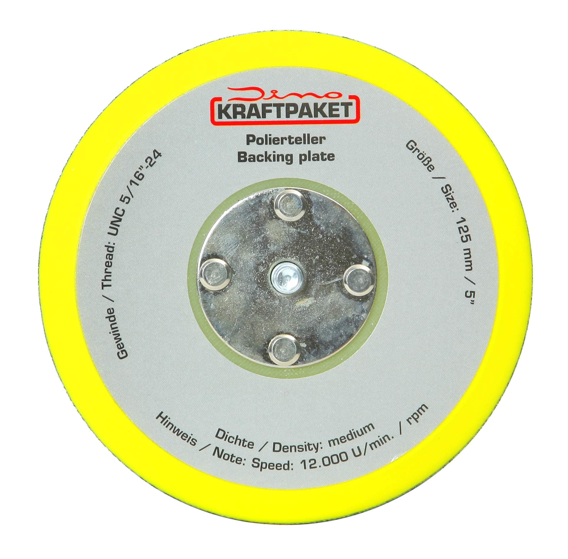 🦖 Dino KRAFTPAKET 640259 125mm-Stützteller-5/16-24 mit Klett Polierteller 🚗