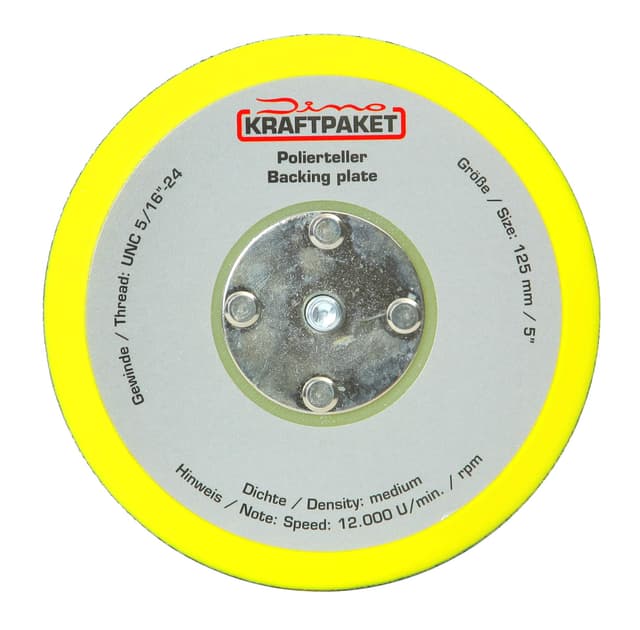 🦖 Dino KRAFTPAKET 640259 125mm-Stützteller-5/16-24 mit Klett Polierteller 🚗
