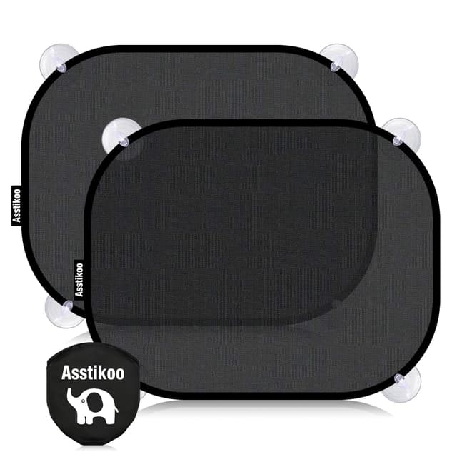 Asstikoo Sonnenschutz Auto Baby UV-Schutz UPF50+ - Sonnenblende Auto Baby - 2 Stück
