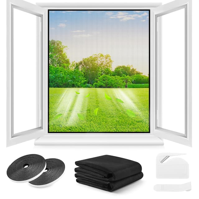 Fliegengitter Fenster ohne Bohren DIY 130x150cm 2 Stück