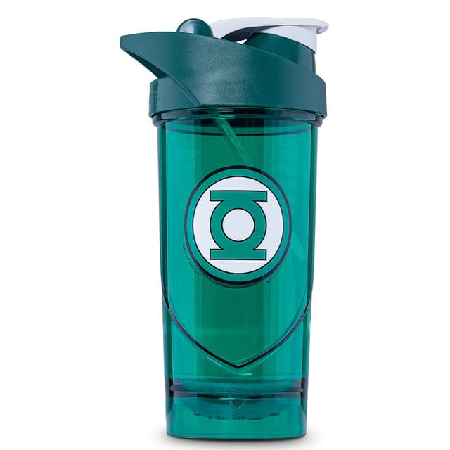 🟩 Shieldmixer Hero Pro Classic Shaker Green Lantern - BPA-frei - Gym Zubehör - Eiweiss Shaker - Fitness Trinkflasche - Grün - 700ml