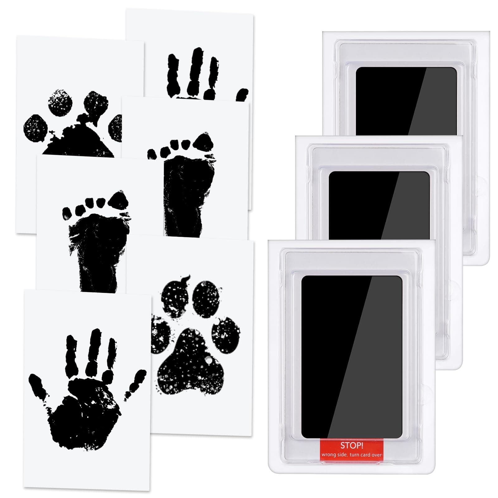 Vicloon Baby Abdruck Set mit Clean Touch Stempelkissen und Druckkarten 🎁🖐💎🔖📦