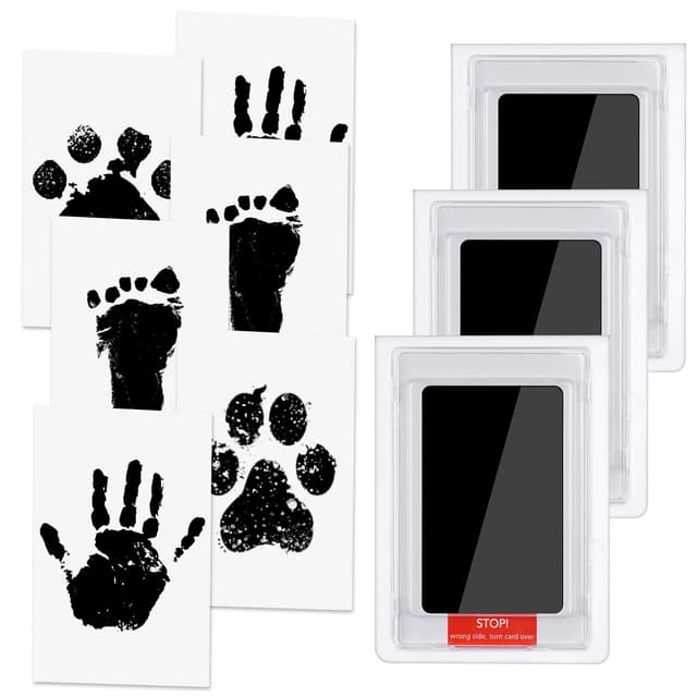 Vicloon Baby Abdruck Set mit Clean Touch Stempelkissen und Druckkarten 🎁🖐💎🔖📦