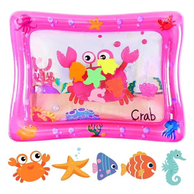 Aolso Wassermatte Baby - Aufblasbare Spielmatten 66 x 50cm, Rosa 🐙