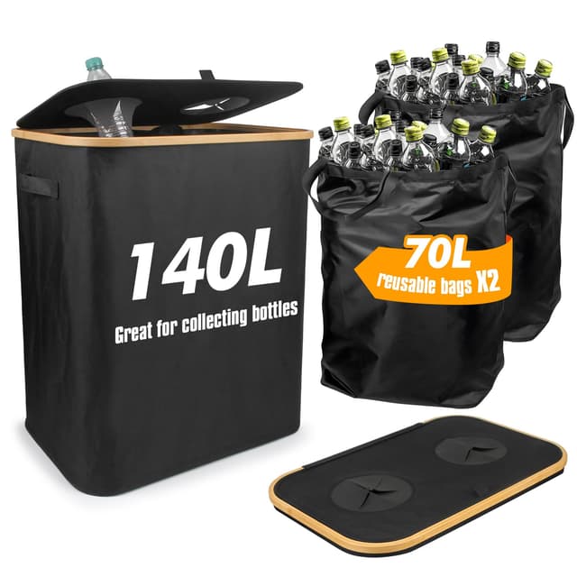 🌟 Spesh Pfandflaschen Sammelbehälter 140L - 60 Pfandflaschen Tasche 🌟