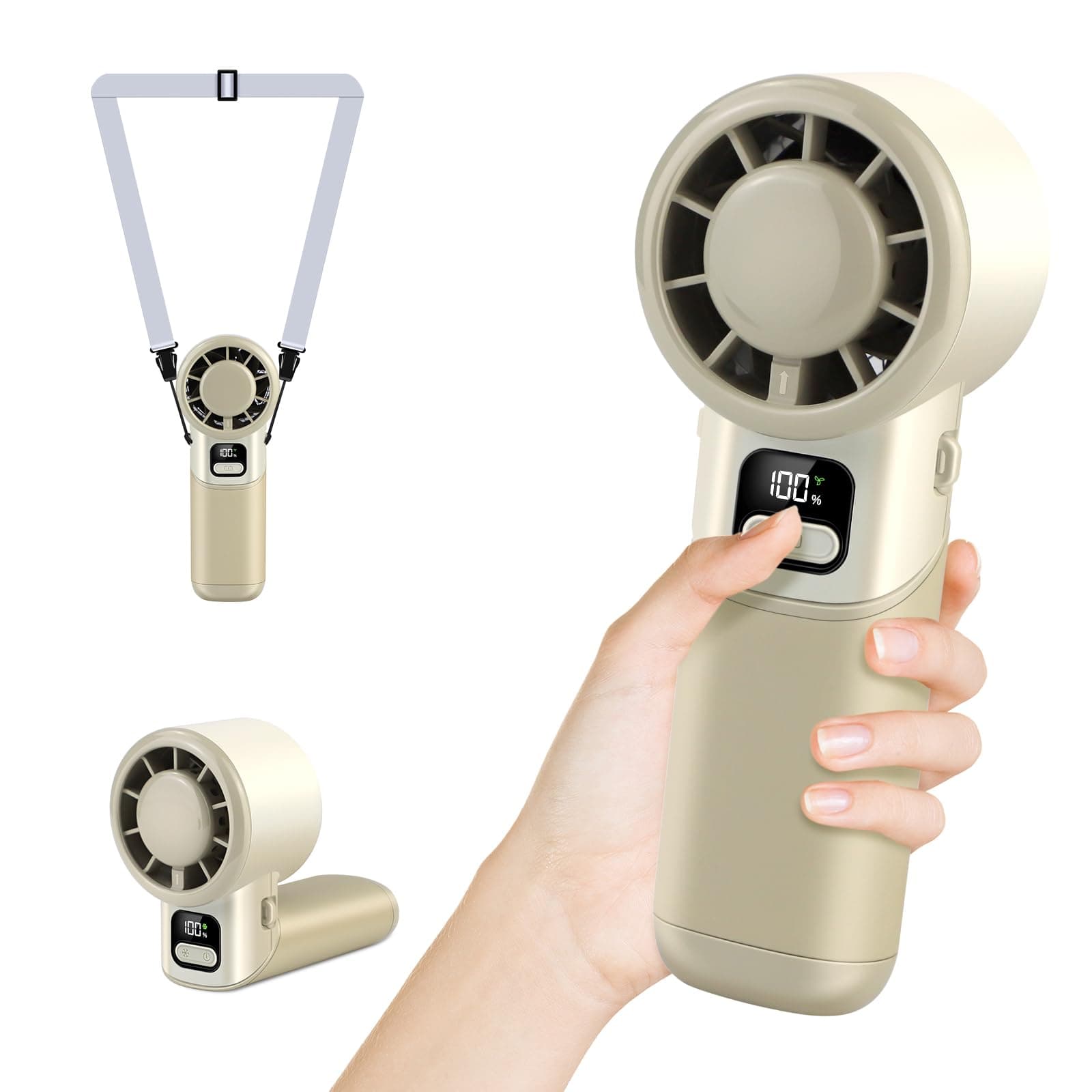 🌀 HONEYYEAR Tragbarer Turbo-Handventilator 🌀