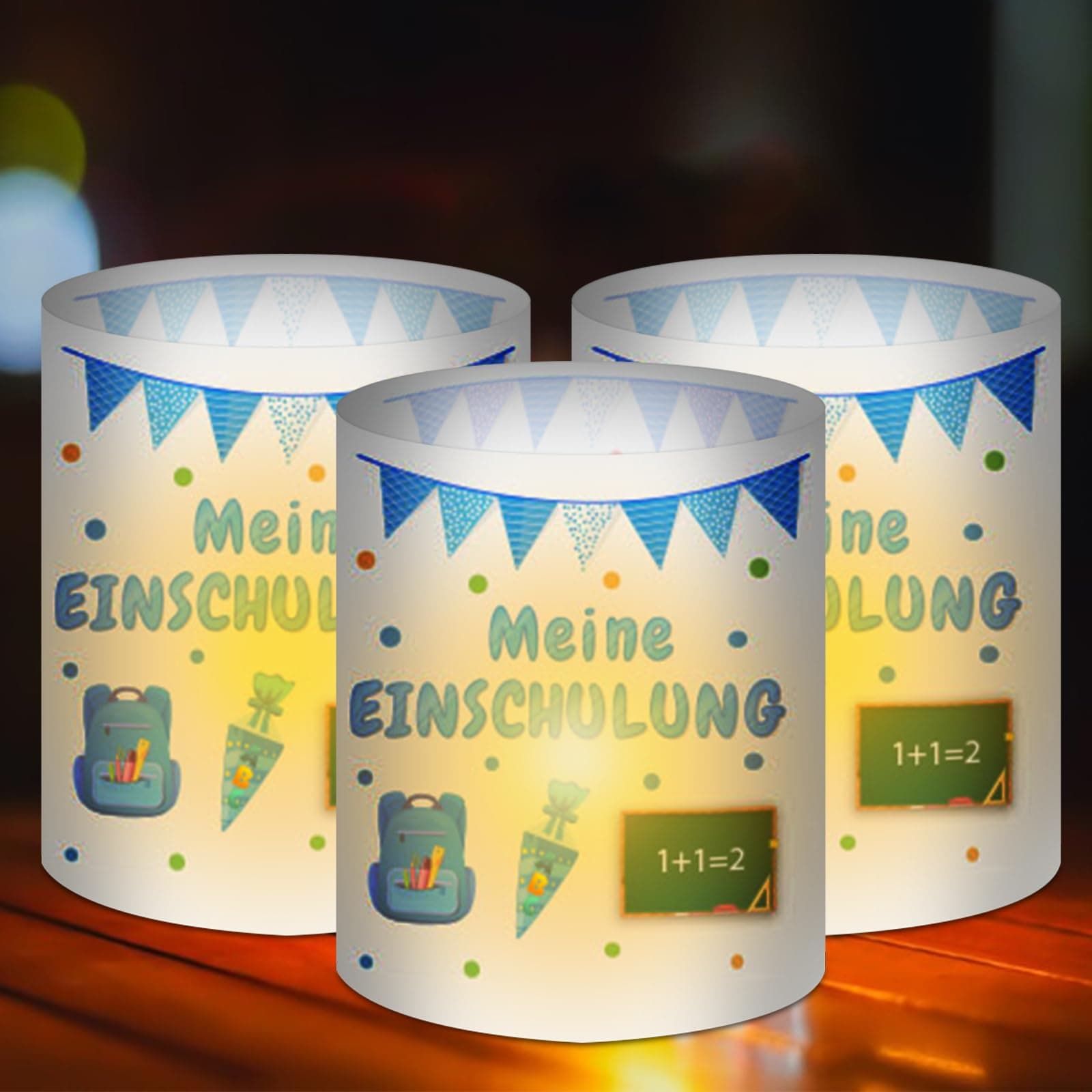🎓 VEQENIFY 12 Deko Einschulung Junge 🎁