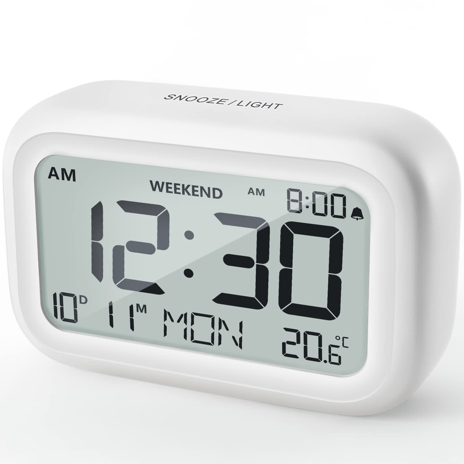 DOOMAY Digital Wecker Nachttisch - Batteriebetriebene Uhr mit LCD-Display ⏰🌙