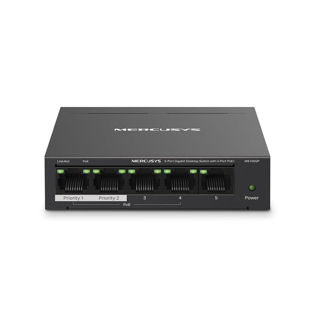 🌟 Super Angebot! Mercusys MS105GP PoE Switch 5-Port Gigabit LAN Switch 🌟
