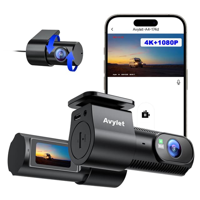 Avylet 4K+1080P Dashcam Auto Vorne Hinten mit Wi-Fi/APP 🚗💥