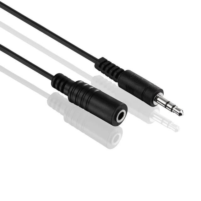 🎧 HDSupply AC015-030 Audio Stereo Verlängerungskabel 3,5mm Stecker auf 3,5mm Buchse, Ultra Slim Design, 3,00m, schwarz 🎶