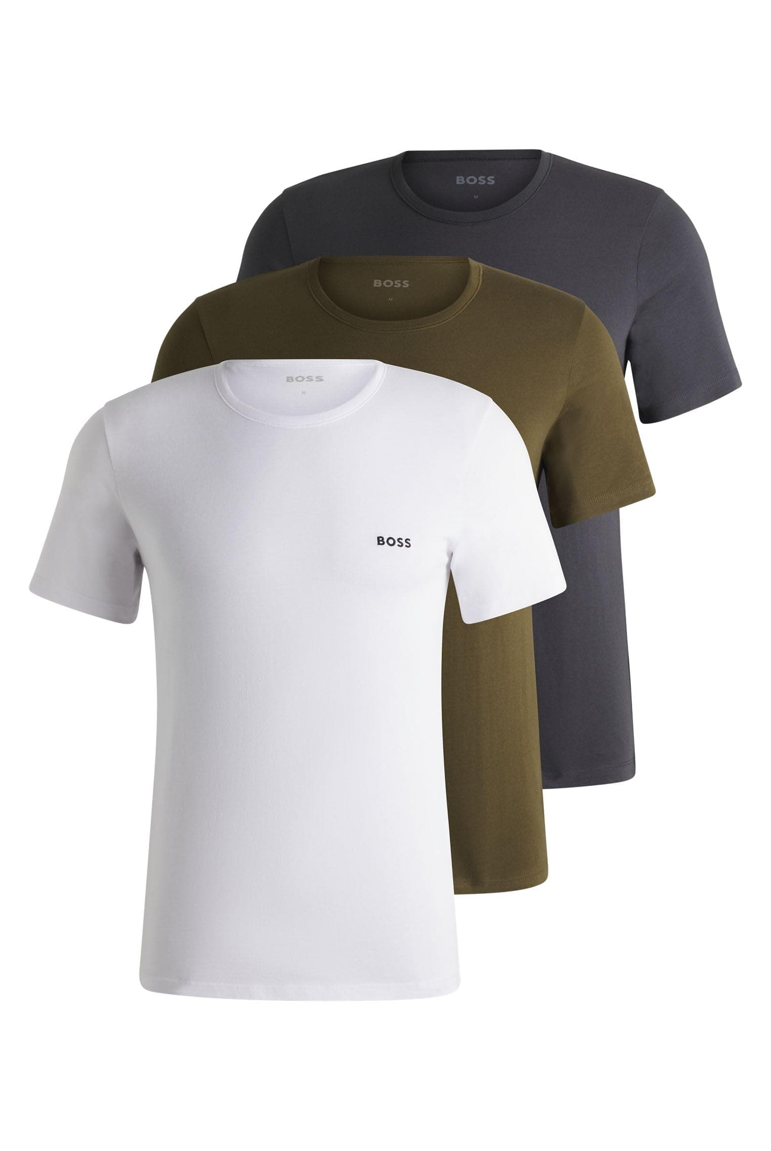 🔥 BOSS Herren TShirtRN 3P Classic Dreier-Pack T-Shirts 🎉
