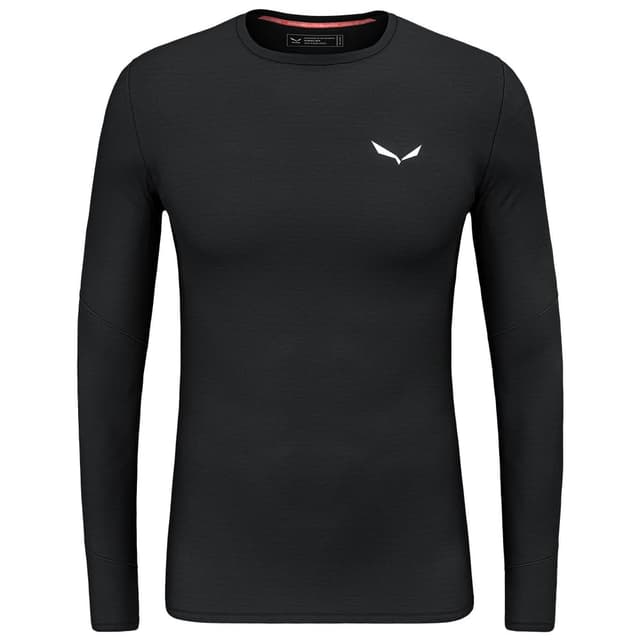 🏔️👕 Salewa Cristallo Warm Alpine Merino Responsive Langarm-Baselayer Herren XXL Black Out 🖤