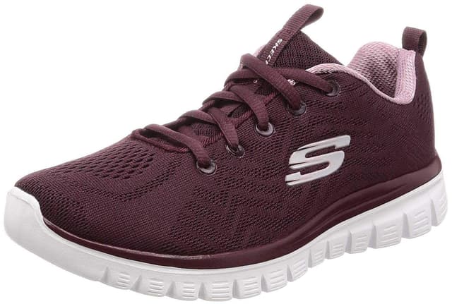 👟🌟 Skechers Damen Graceful Get Connected Sneakers 36 EU Wine - Nur 33.67€!