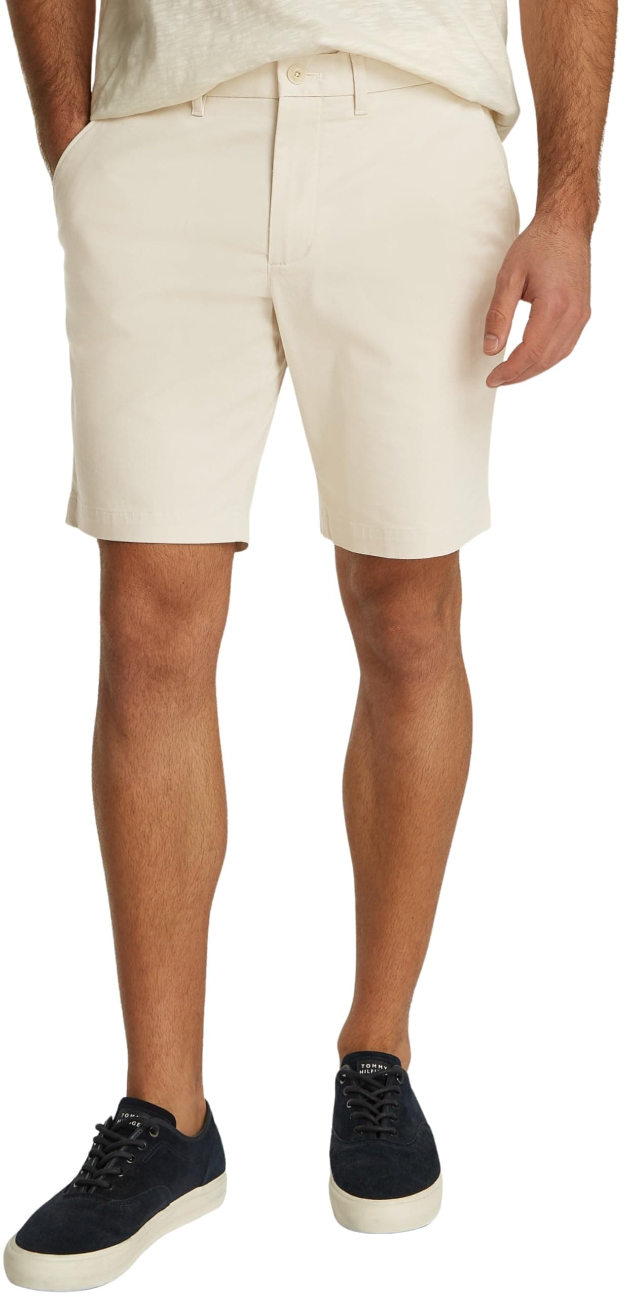 Tommy Hilfiger Herren Chino-Shorts 28W Beige (Newsprint) 🌞👖