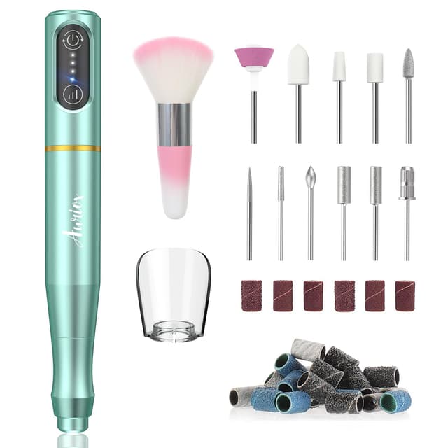 🌟 Nagelfräser für Gelnägel - Auriox Kabellos Maniküre Pediküre Set Elektrische Nagelfeile 🌸