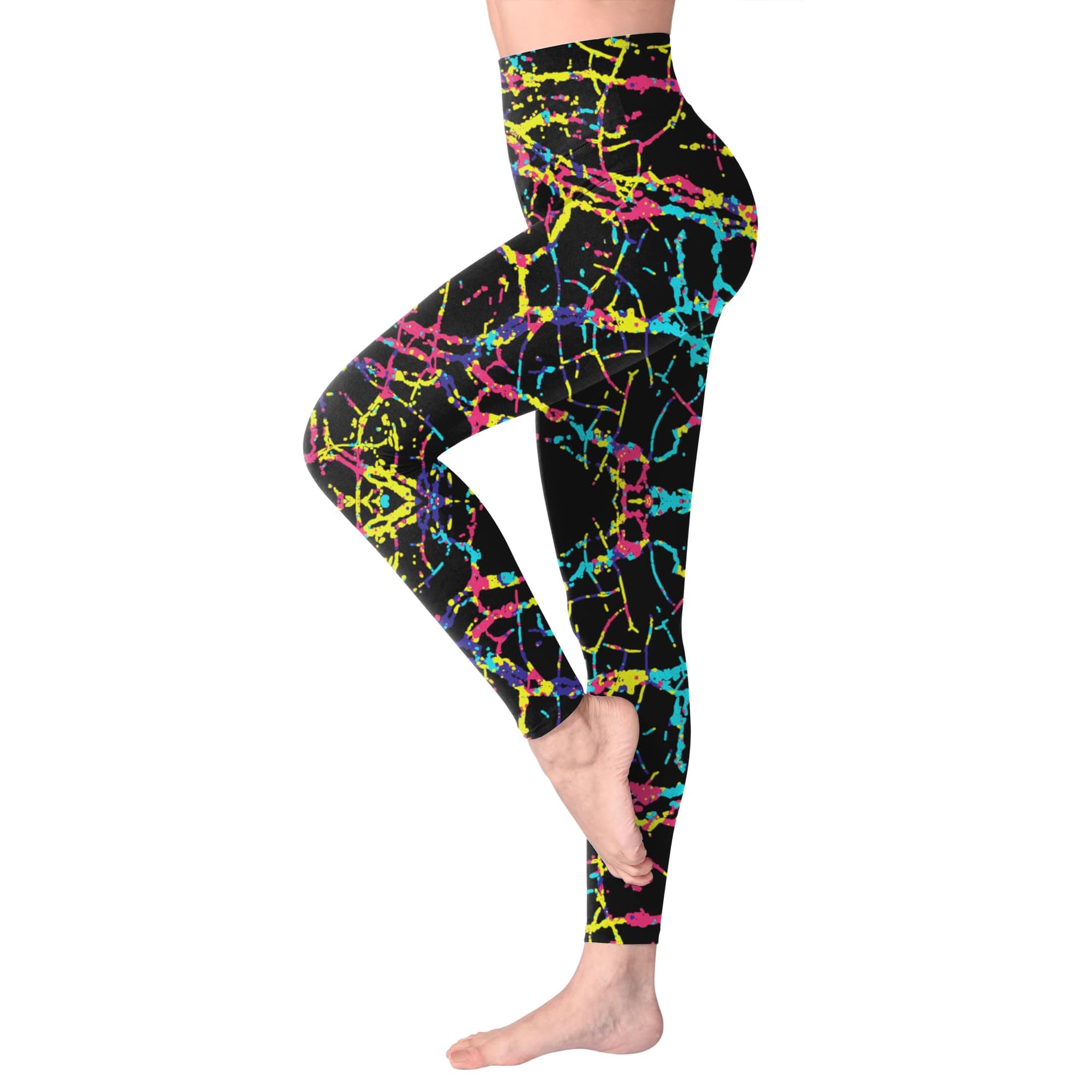 SINOPHANT Leggings Damen High Waist - Blickdicht Leggins mit Bauchkontrolle für Sport Yoga Gym #1er Pack Farblinie L-XL 🩰🧘‍♀️