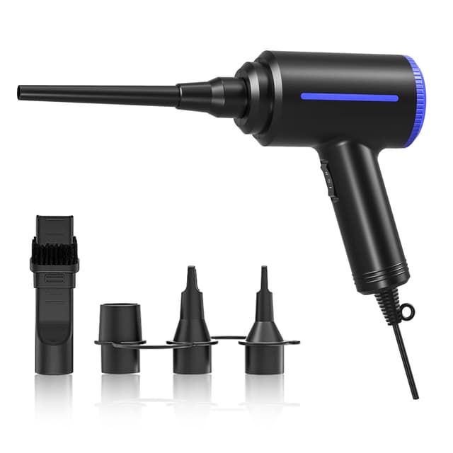 ATEngeus Elektrische Staubgebläse, 500W Druckluft, 2-Gang Air Duster, Druckluftspray PC Reinigungsset für Computer-Tastatur-Reinigung, Bürogeräte, Sofa, Auto TAD08 🌬️
