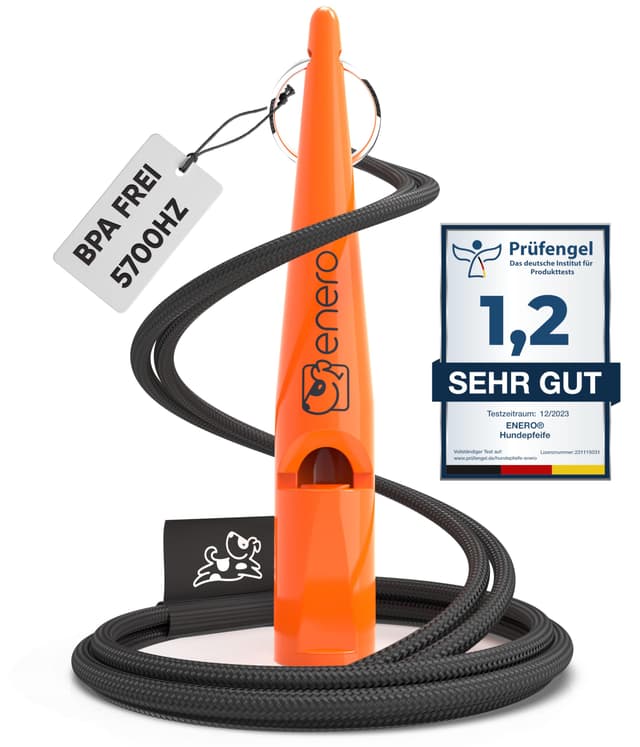 🐕🔊 ENERO® Hundepfeife mit praktischem Umhängeband - Perfektes Hundezubehör