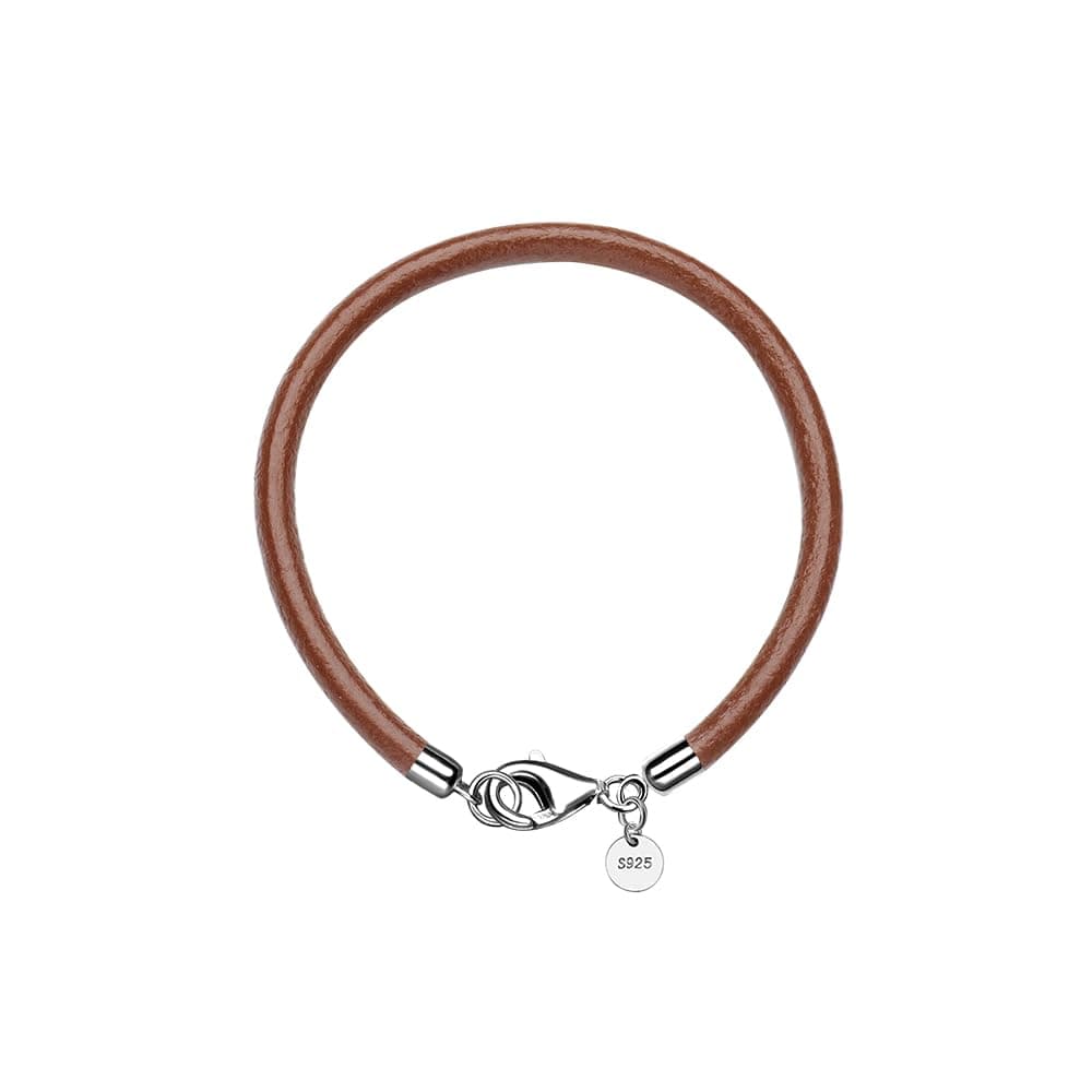 🎁 F.ZENI Lederarmband 925 Sterlingsilber für Damen und Herren