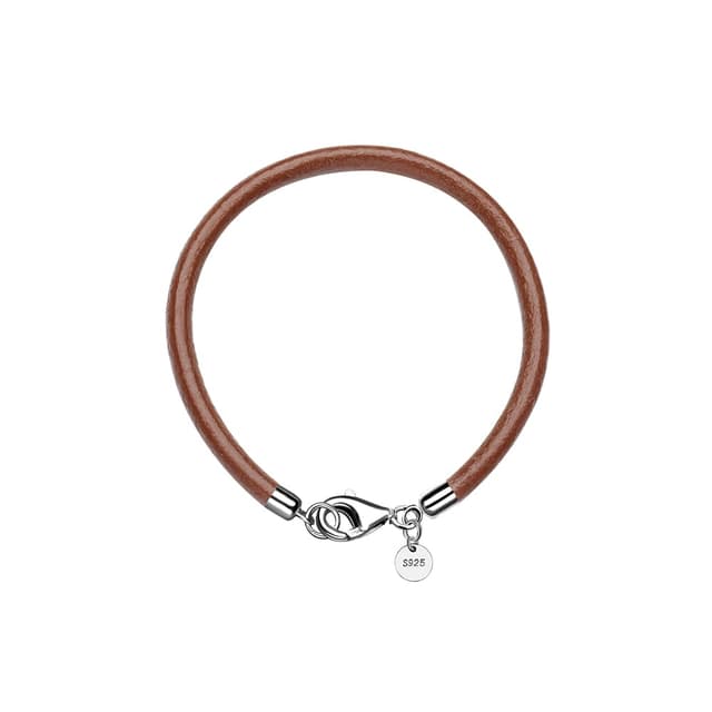 🎁 F.ZENI Lederarmband 925 Sterlingsilber für Damen und Herren