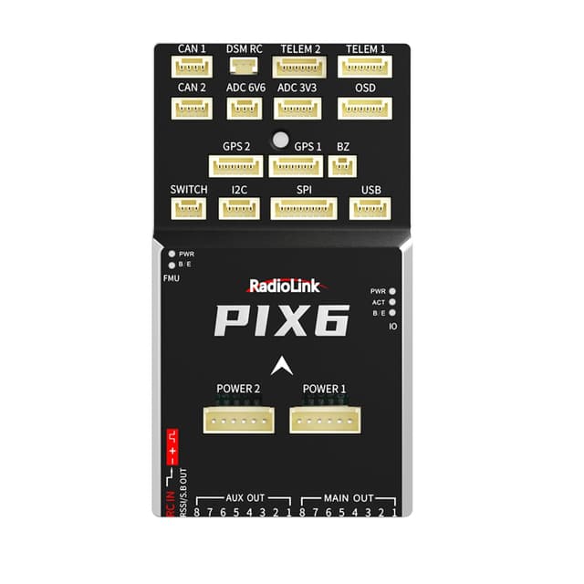 🛩️ Radiolink PIX6 Flight Controller 16 Kanäle Ausgang, OSD-Modul und Dual-Gyro integriert
