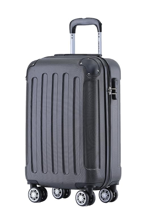 🧳 BEIBYE Hartschalen-Koffer Trolley Rollkoffer Reisekoffer Handgepäck 4 Rollen (M-L-XL-Set) (Schwarz, M) Schwarz M 🛫