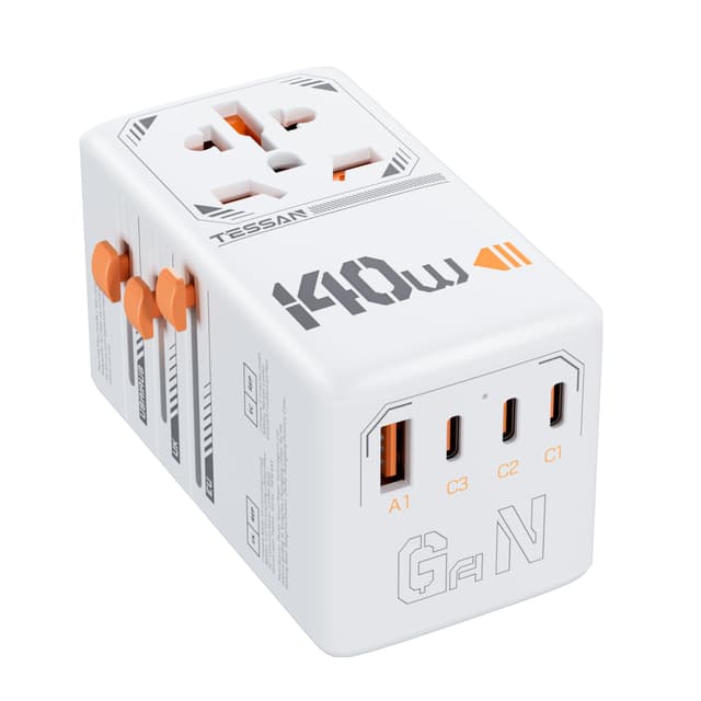 TESSAN 140W GaN Reiseadapter Weltweit 🌍🔌