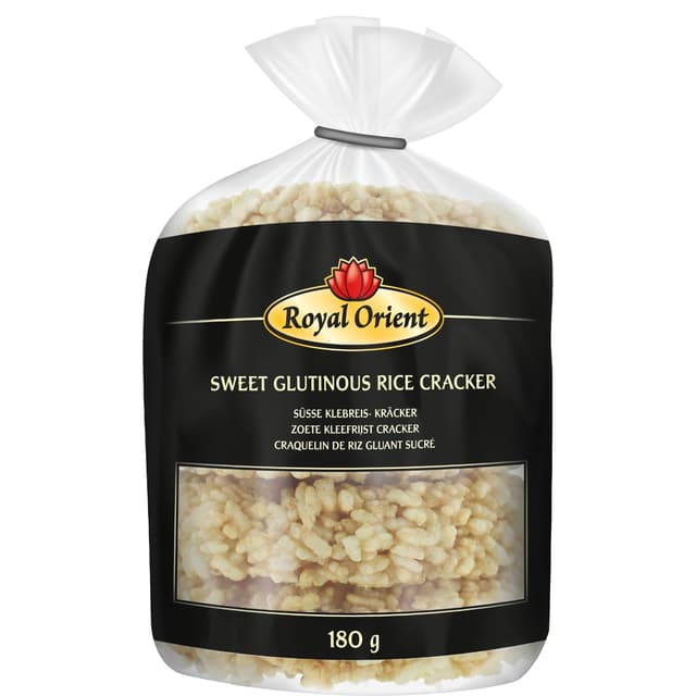 👑 ROYAL ORIENT - Süsse Klebreis Kräcker 🍘 (1 X 180 GR) 🛒