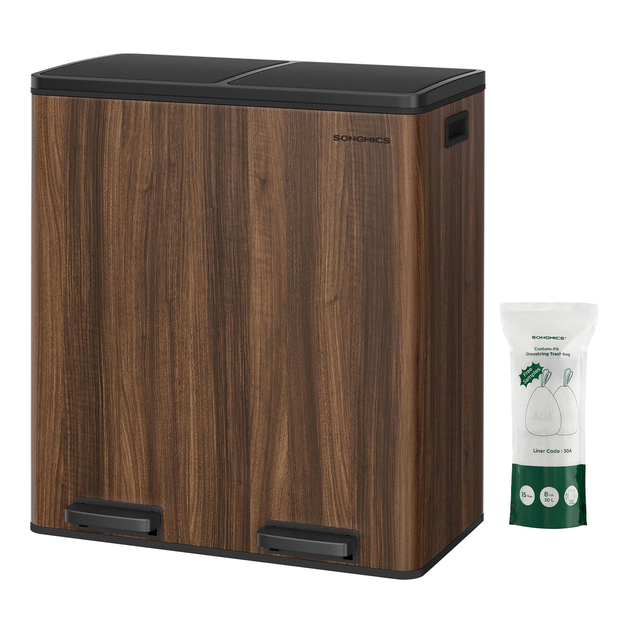 🌟 SONGMICS Mülleimer 2 x 30 Liter 2 Fächer Mülltrennsystem 🗑️