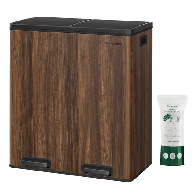 🌟 SONGMICS Mülleimer 2 x 30 Liter 2 Fächer Mülltrennsystem 🗑️