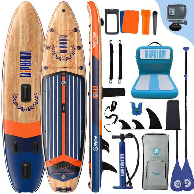 Niphean (Extra Groß) Stand Up Paddling Board für 2+1 Personen - Wood Breeze