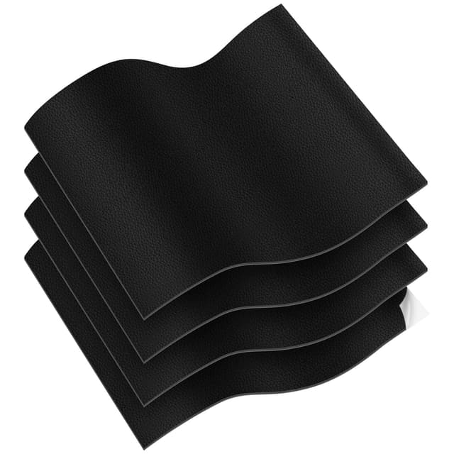 Vicloon Kunstleder Selbstklebend - Schwarz 19x14cm 🛋️🚗