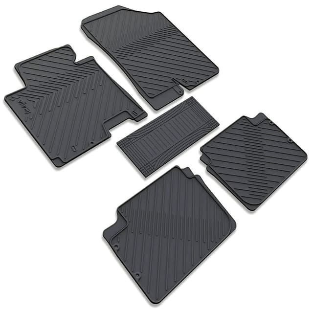 🔥 Super Deal! Gummimatten & Fußmatten Set für Hyundai i20 ab 2014 in Schwarz