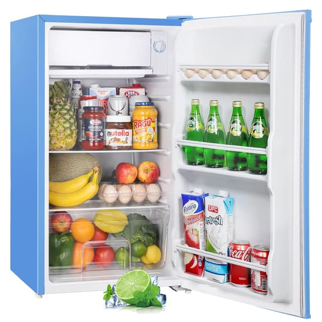 🌟 Upstreman 91L Kühlschrank mit Gefrierfach - Blau-BR321 🌟