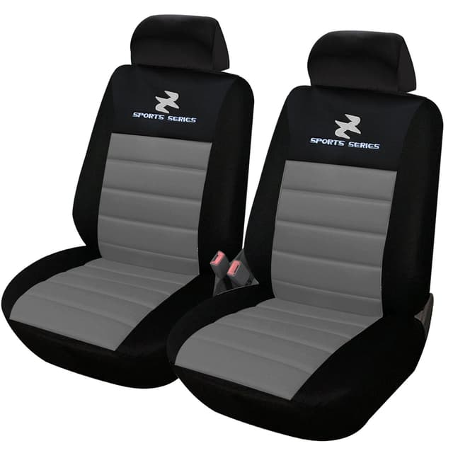 🚗 eSituro 2er Einzelsitzbezug Universal Sitzbezüge für Auto Schonbezug Schoner Dicke gepolstert grau 🚗