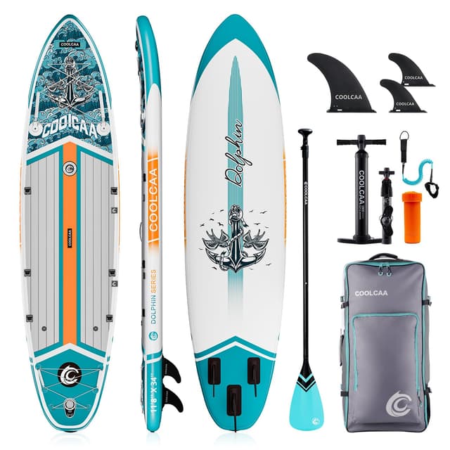 COOLCAA 354cmx86cmx15cm Stand Up Paddling Board mit Premium SUP Zubehör 🏄‍♂️
