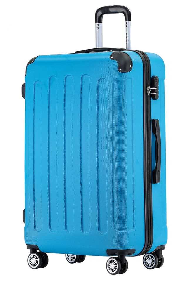 🧳 BEIBYE Hartschalen-Koffer Trolley Rollkoffer Reisekoffer Handgepäck 4 Rollen (M-L-XL-Set) (Türkis, XL) - Sonderangebot!