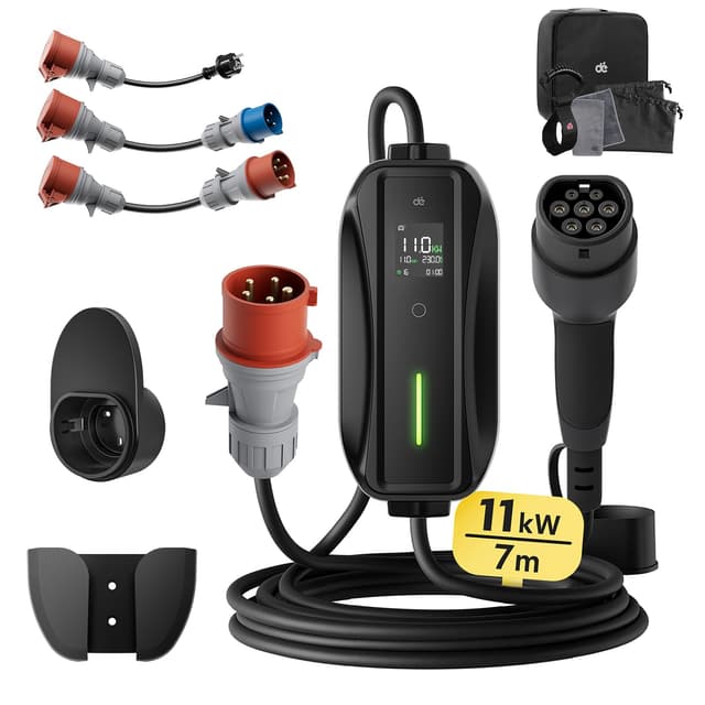 Mobile Wallbox 11kW Ladestation mit Traveller Adapter Set