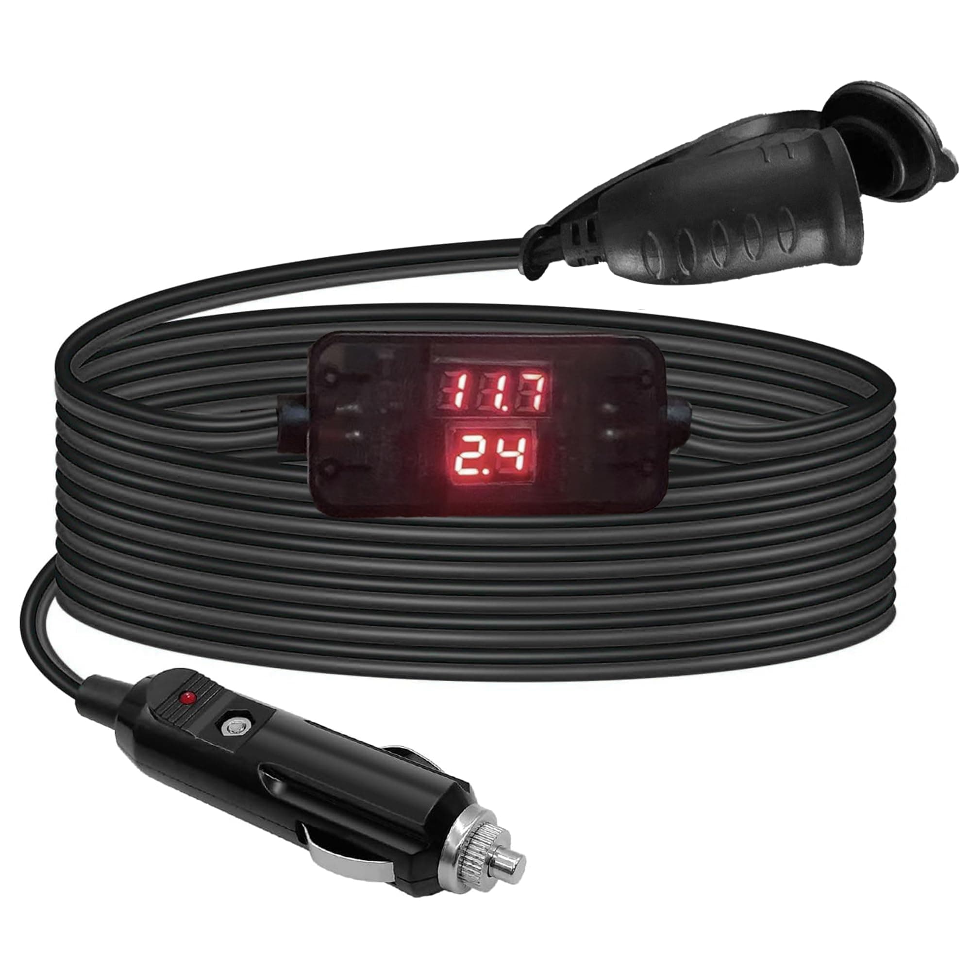 RGBer® Zigarettenanzünder 12 Volt Verlängerungskabel mit Batteriewächter 12v