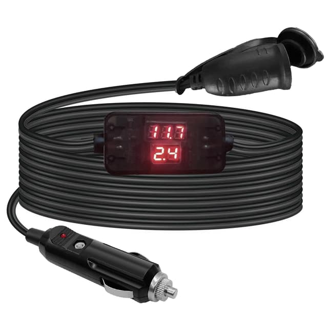 RGBer® Zigarettenanzünder 12 Volt Verlängerungskabel mit Batteriewächter 12v