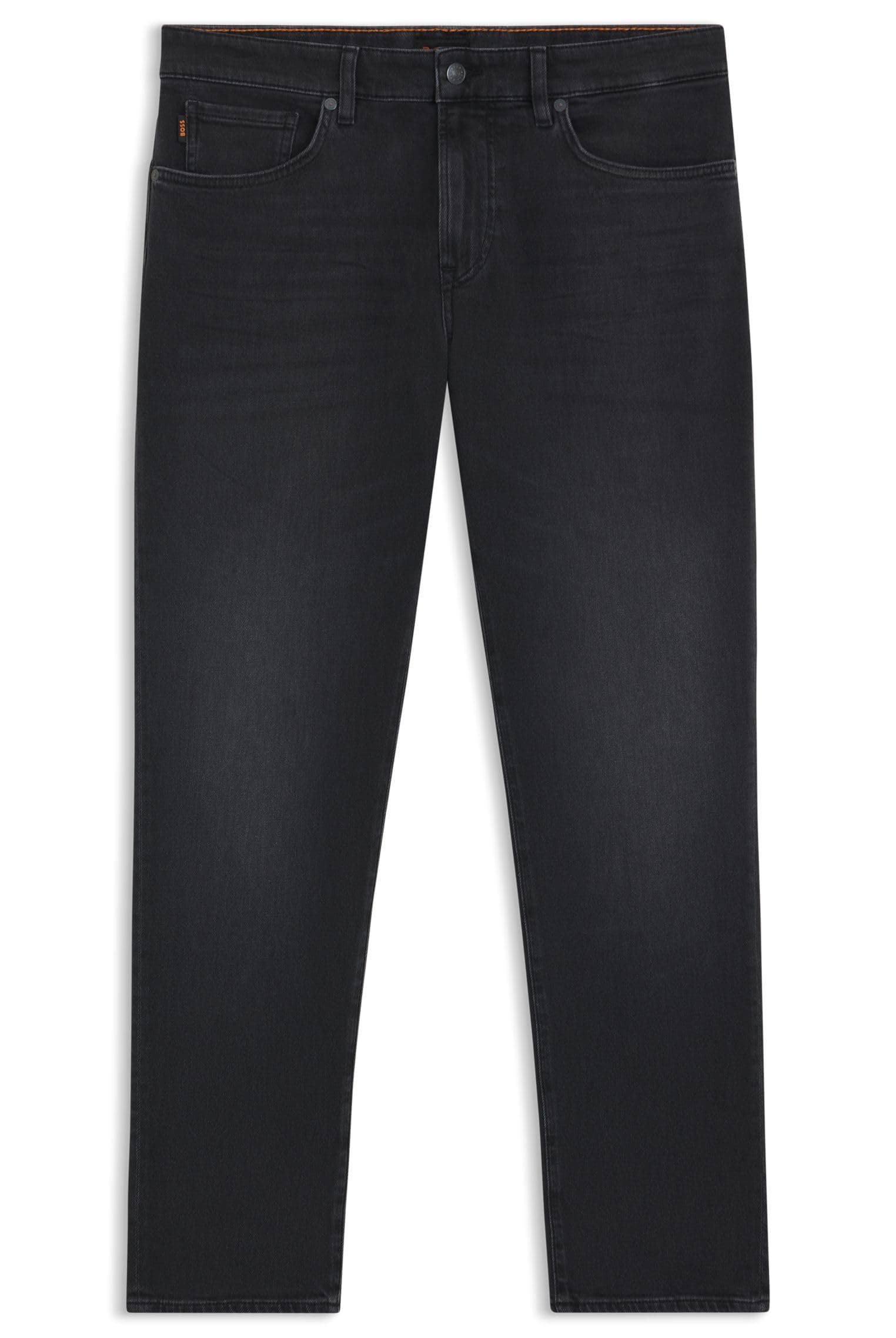 👖 BOSS Herren Onyx BO Schwarze Tapered-Fit Jeans